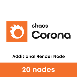 SET of 20 licenses Corona Render Node, NEW licenses for 12 months